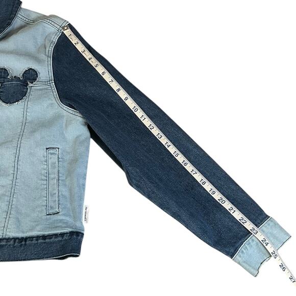Disney Her Universe Mickey Mouse Denim Jacket Women’s Large Patchwork Vintage - Picture 10 of 15